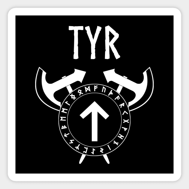 Tyr Viking Warrior God Magnet by AgemaApparel